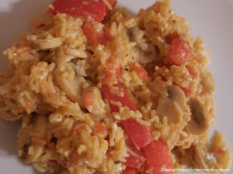 Vegetarische Curry-Reispfanne