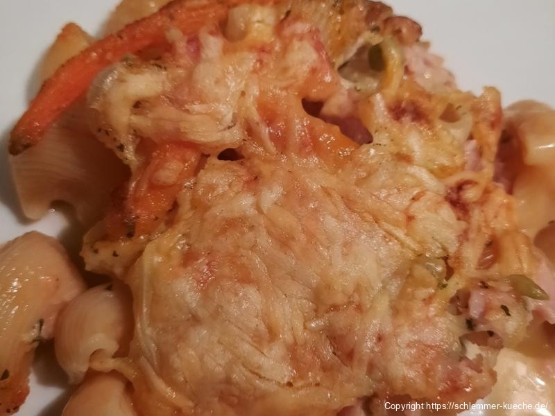 Nudel-Schinken Gratin