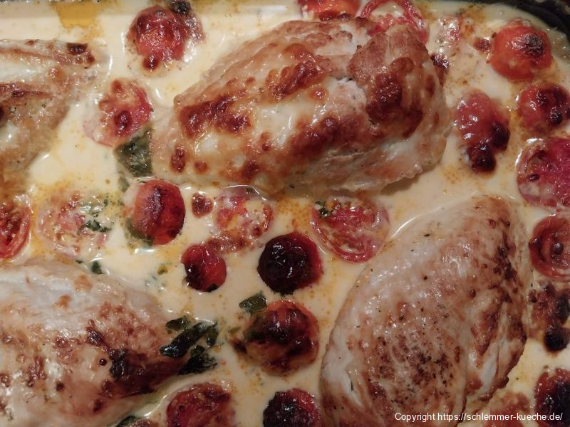 Hühnerbrustfilets in Sahnesauce