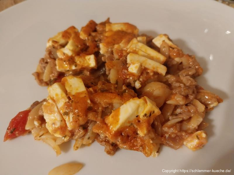 Griechischer Hackfleischauflauf mit Kritharaki