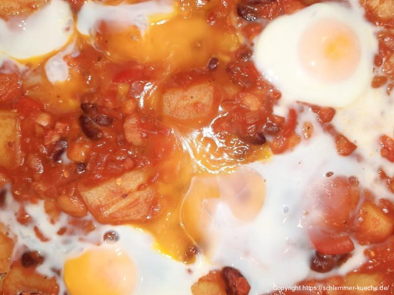 Katalanischer Kartoffelauflauf mit Bohnen