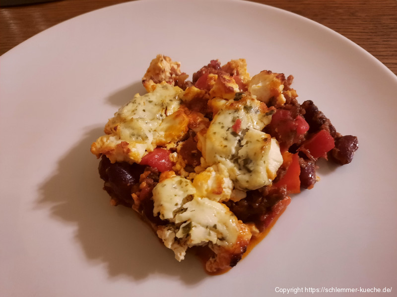 Hackfleischauflauf mit Schafskäse