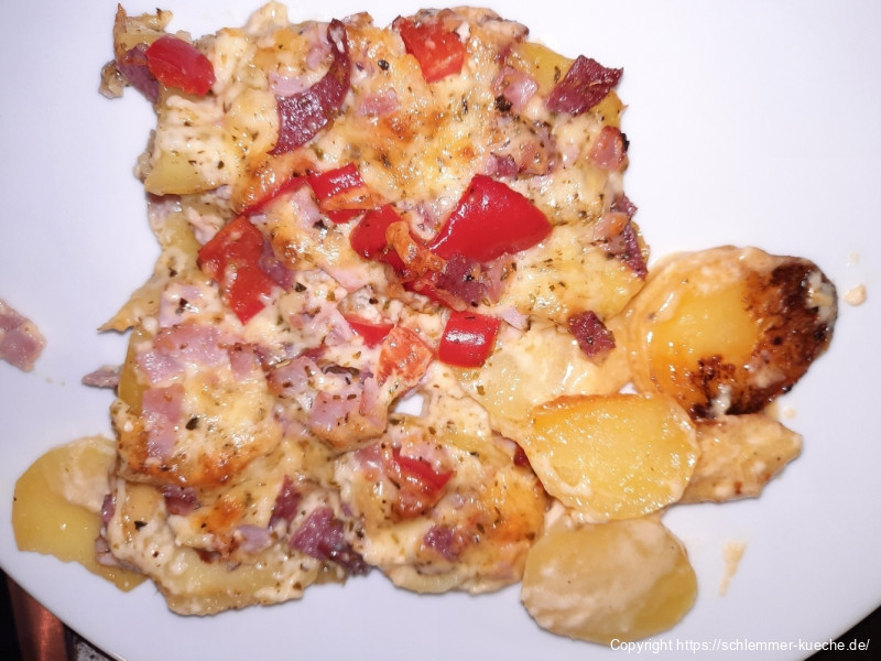 Überbackene Kartoffeln