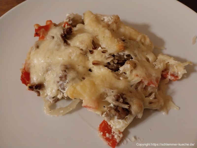 Schupfnudel-Sauerkraut-Auflauf