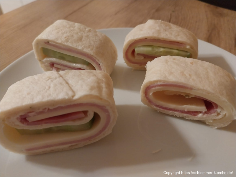 Käse-Wraps mit Kochschinken