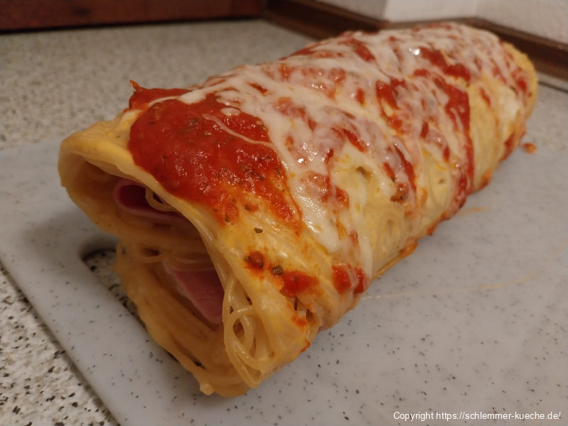 Spaghetti-Omelett-Rolle